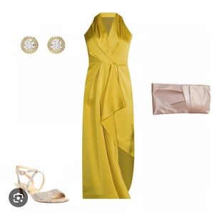 Alex Marie Green Sheath Cocktail Dress